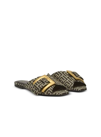 Platta sandaler Anthem i jacquard med monogram