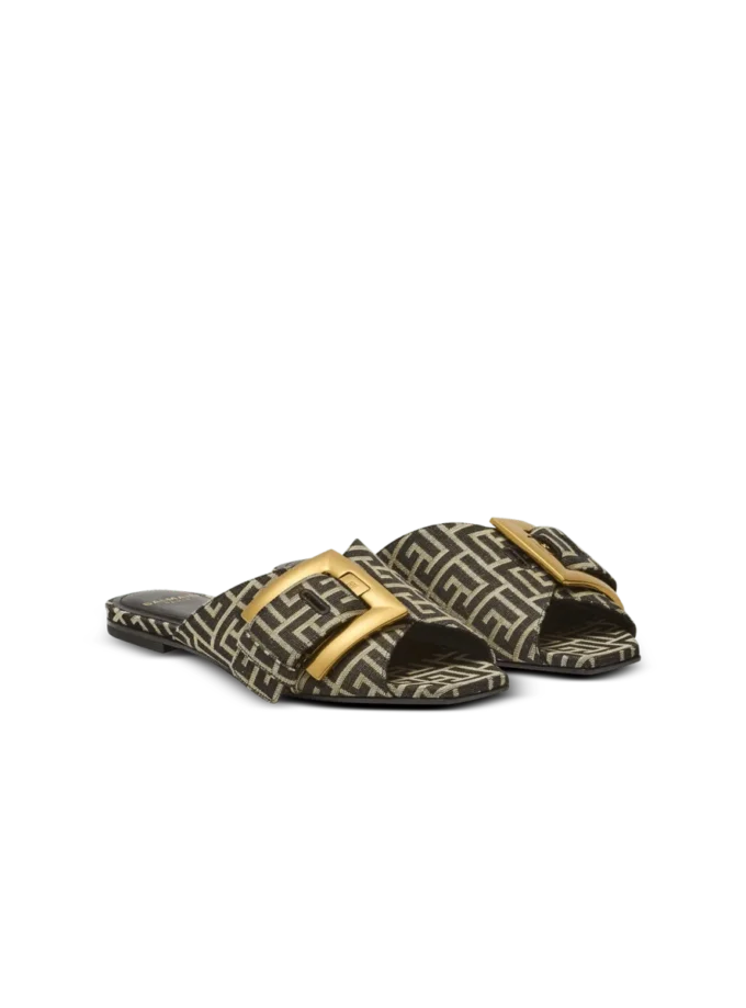 Platta sandaler Anthem i jacquard med monogram