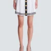 Plisserad stickad kjol med monogram Plisserad stickad kjol med monogram