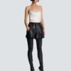 Plisserade shorts i lammskinn Plisserade shorts i lammskinn