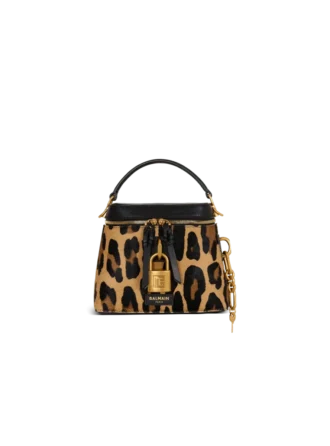 Pulse Vanity läderväska med leopardmönster
