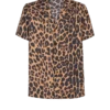 Pyjamas skjorta i silke med leopardmönster Pyjamas skjorta i silke med leopardmönster
