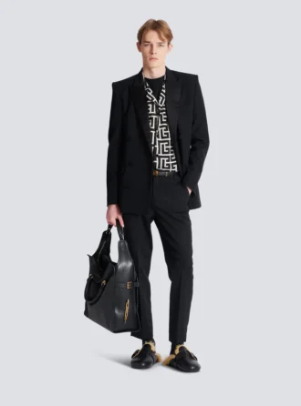 Pyjamas skjorta med monogramtryck