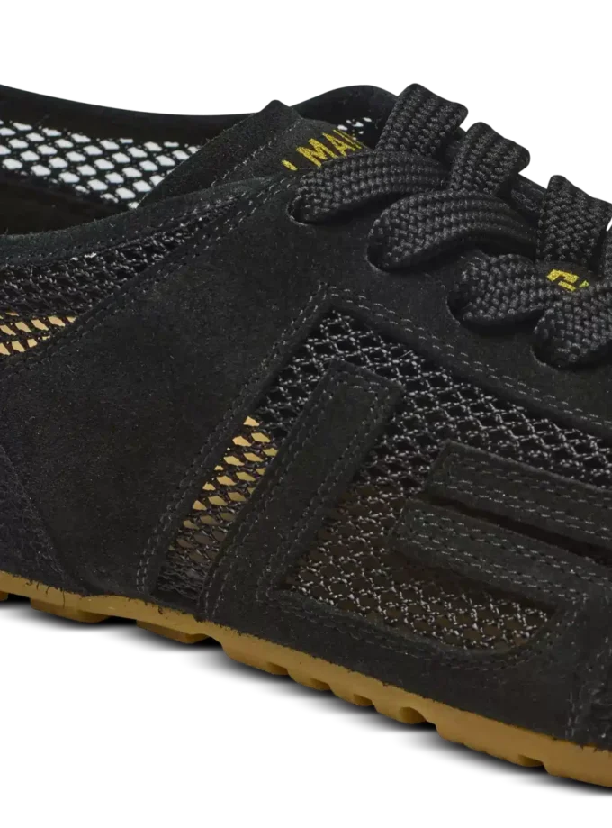 Racer 45-träningsskor i kalvskinn, mocka och nylon