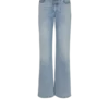 Raka jeans i blekt denim