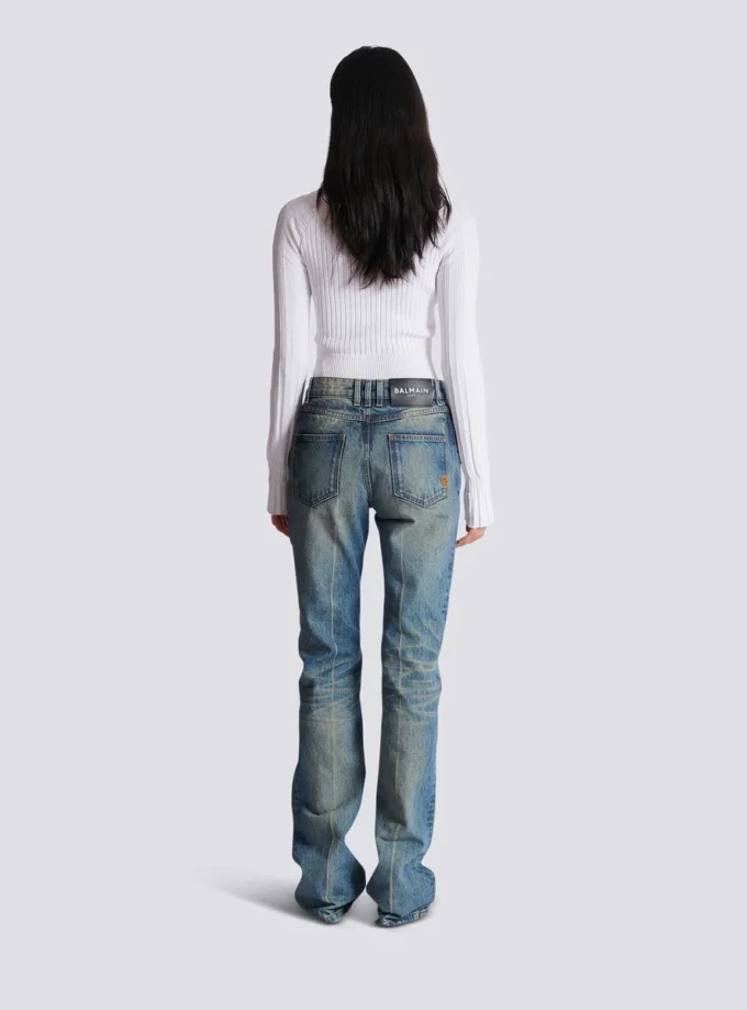 Raka jeans i blekt denim Raka jeans i blekt denim