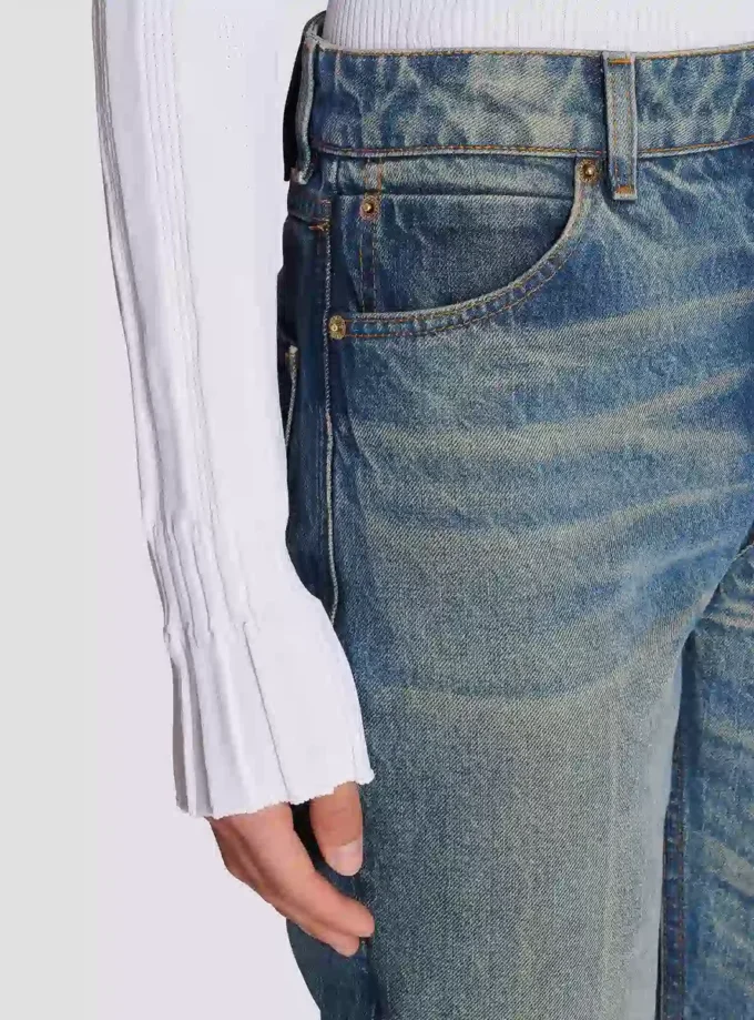 Raka jeans i blekt denim Raka jeans i blekt denim