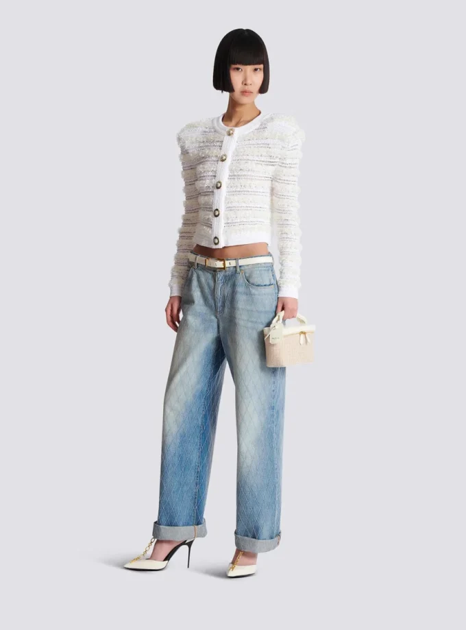 Raka jeans i diamantmönster Raka jeans i diamantmönster