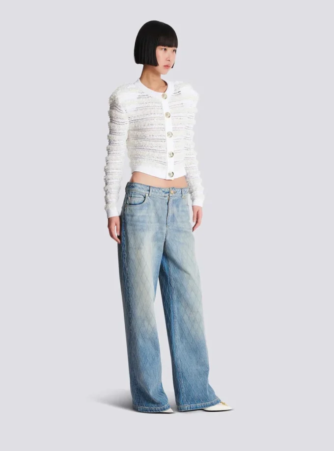 Raka jeans i diamantmönster Raka jeans i diamantmönster