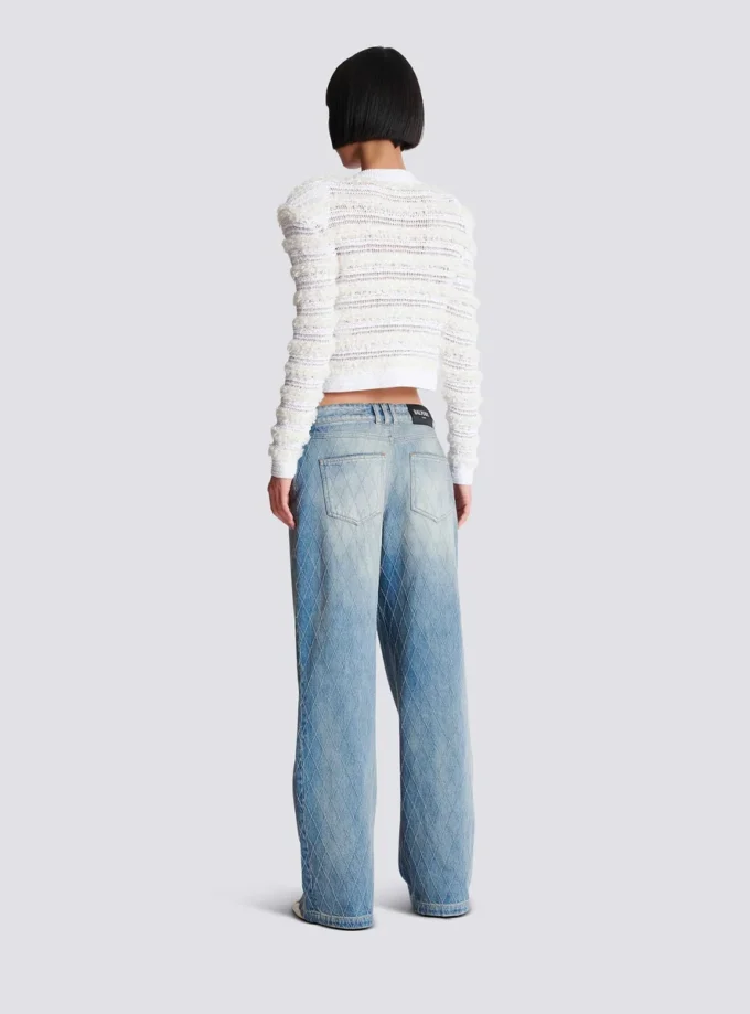 Raka jeans i diamantmönster Raka jeans i diamantmönster