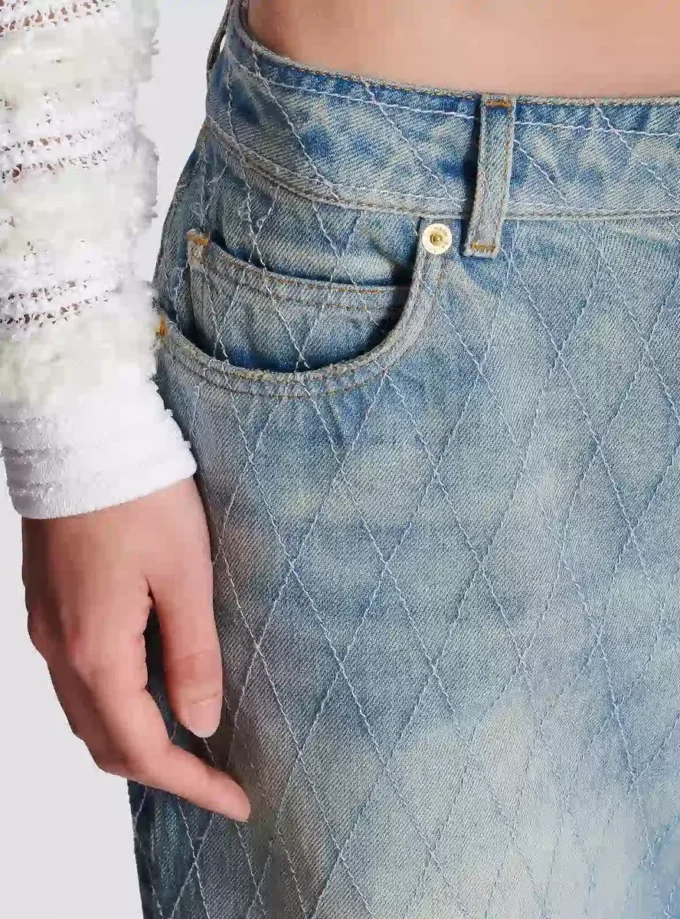 Raka jeans i diamantmönster Raka jeans i diamantmönster