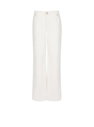 Raka jeans i slät denim