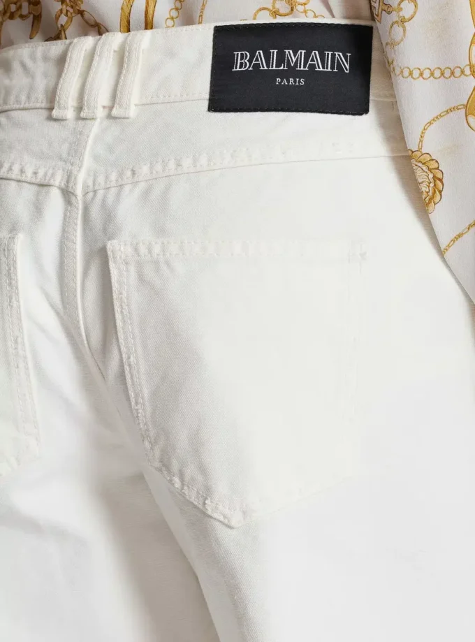 Raka jeans i slät denim Raka jeans i slät denim