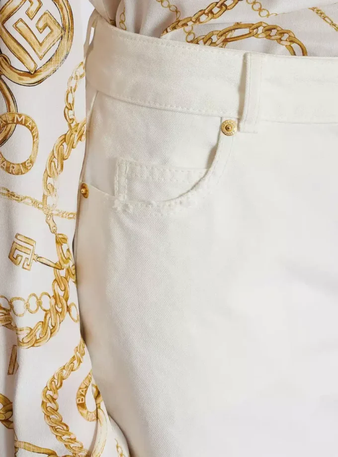 Raka jeans i slät denim Raka jeans i slät denim