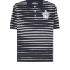 Randig polo med collegeemblem Randig polo med collegeemblem