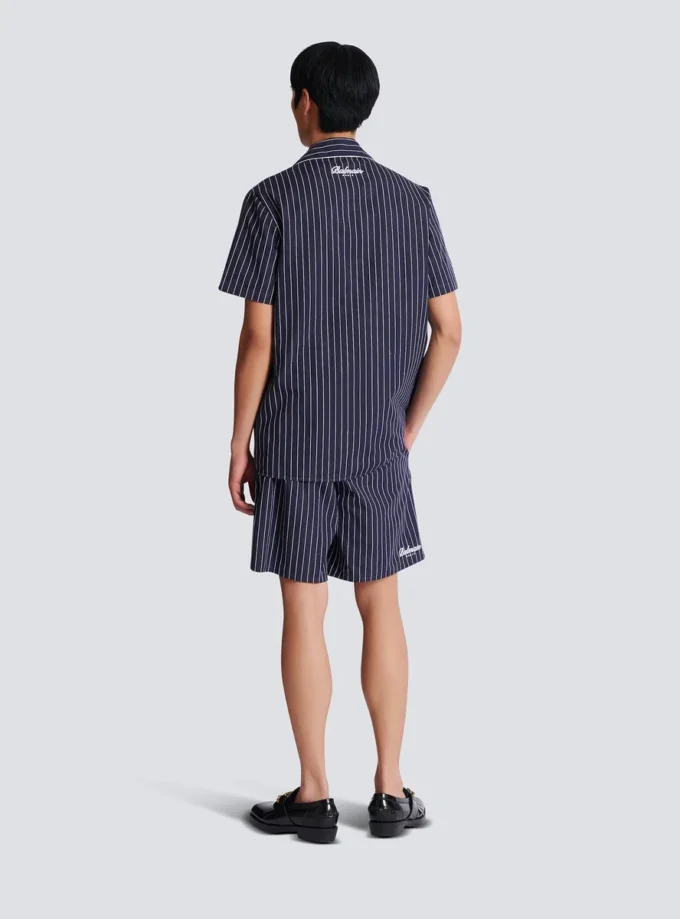 Randig pyjamas skjorta i poplin