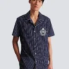 Randig pyjamas skjorta i poplin