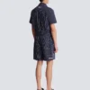 Randiga pyjamasshorts i poplin