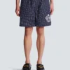 Randiga pyjamasshorts i poplin