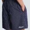 Randiga pyjamasshorts i poplin