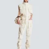 Ärmlös jumpsuit i lammskinn Ärmlös jumpsuit i lammskinn