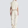 Ärmlös jumpsuit i lammskinn Ärmlös jumpsuit i lammskinn