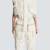 Ärmlös jumpsuit i lammskinn Ärmlös jumpsuit i lammskinn