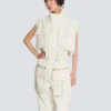 Ärmlös jumpsuit i lammskinn Ärmlös jumpsuit i lammskinn