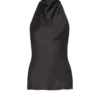 Rygglös topp i crepesatin