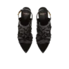 Sandaler i lackläder med fransar