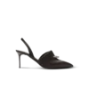 Satin-slingbacks med piercing