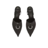 Satin-slingbacks med piercing