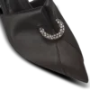 Satin-slingbacks med piercing