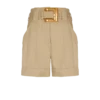 Shorts i bomullsgabardin med bälte Shorts i bomullsgabardin med bälte