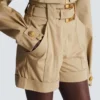 Shorts i bomullsgabardin med bälte Shorts i bomullsgabardin med bälte