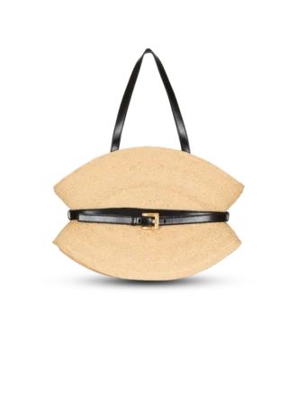 Shuffle Medium-väska i raffia