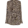Skjorta med leopardmönster och volanger Skjorta med leopardmönster och volanger