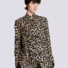 Skjorta med leopardmönster och volanger Skjorta med leopardmönster och volanger