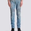Slim fit-bikerbyxor i denim Slim fit-bikerbyxor i denim