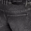 Slim fit-bikerbyxor i denim