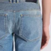 Slim fit-bikerbyxor i denim Slim fit-bikerbyxor i denim