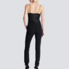 Slim fit-byxor i grain de poudre med dragkedja Slim fit-byxor i grain de poudre med dragkedja