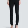 Slim fit-byxor i grain de poudre med dragkedja Slim fit-byxor i grain de poudre med dragkedja