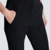 Slim fit-byxor i grain de poudre med dragkedja Slim fit-byxor i grain de poudre med dragkedja