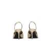 Slingbacks i bomullsgabardin med piercing