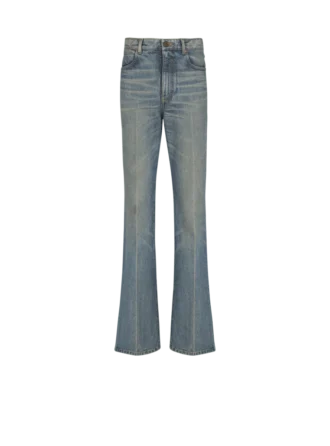 Smal jeans med raka ben i vintage-denim