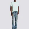 Smal jeans med raka ben i vintage-denim