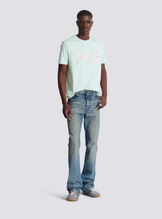 Smal jeans med raka ben i vintage-denim
