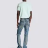 Smal jeans med raka ben i vintage-denim