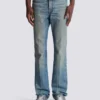 Smal jeans med raka ben i vintage-denim